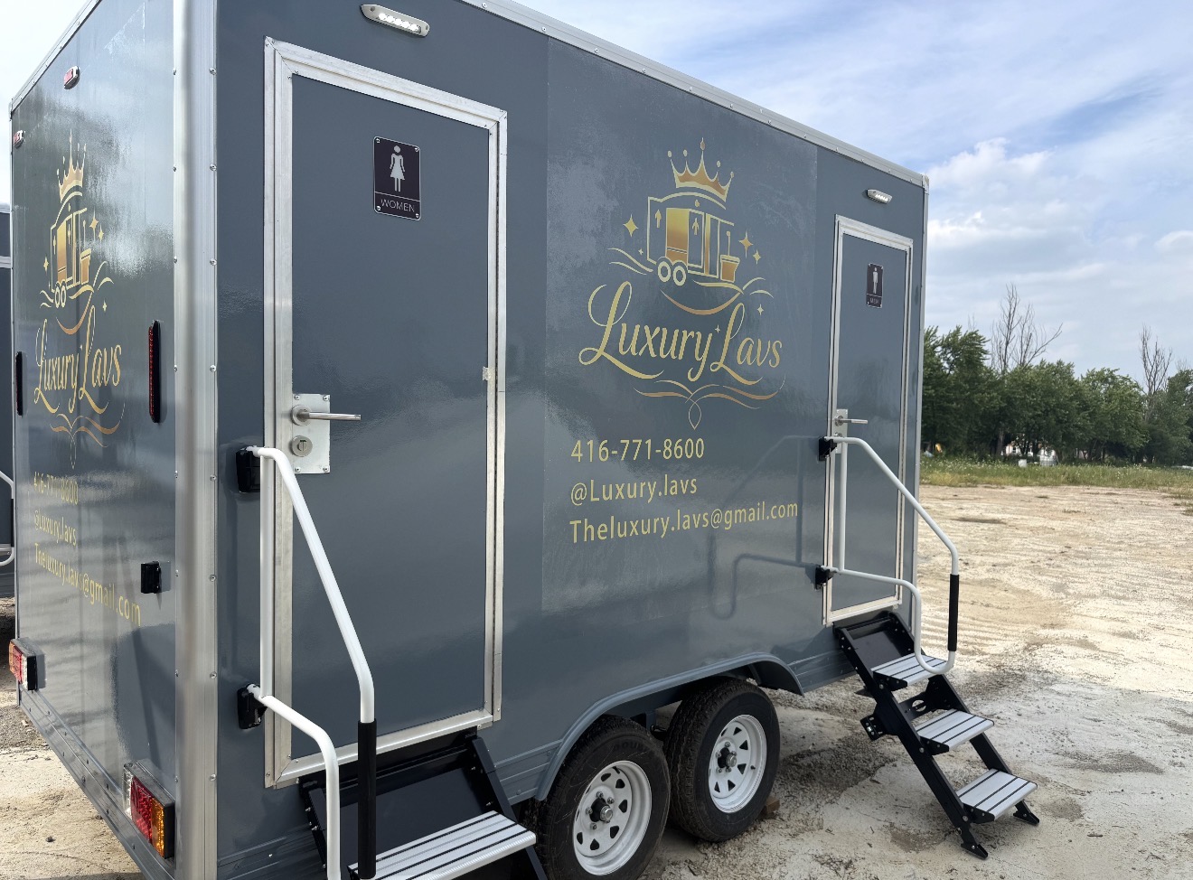 Luxury Lavs mobile washroom trailer